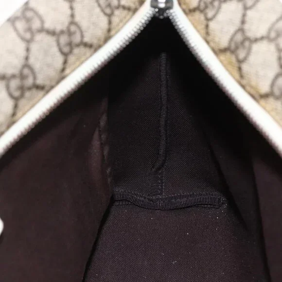 GUCCI GG Supreme Tote Bag PVC Beige Silver - Picture 12 of 16